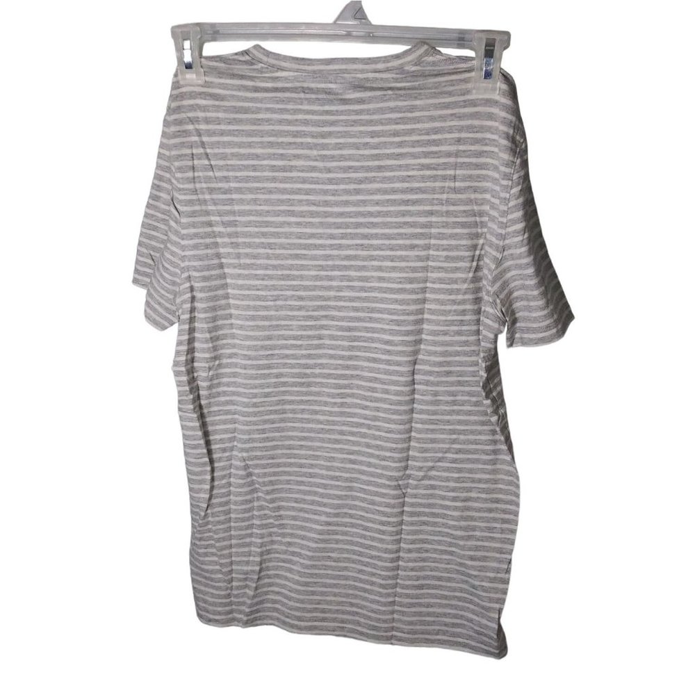 Michael Kors Short Sleeve Men's Gray Striped Shirt Size M - Picture 2 of 5